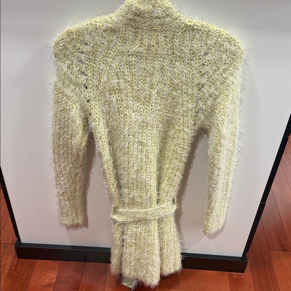 Anthropologie Fuzzy Yellow Cardigan - Picture 3 of 3